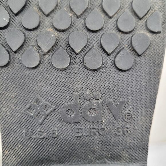 Dav Holloway Tall Black Lace Side Weatherproof Riding Boots Women's US 6 Euro 36 - Picture 15 of 16